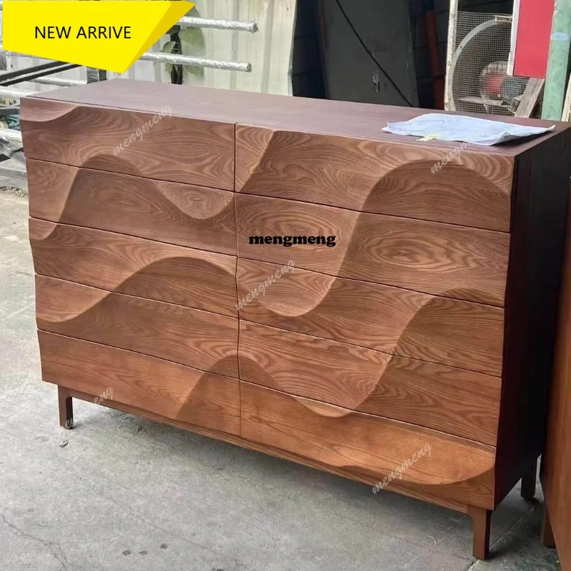 M138 Solid wood chest living room art entrance integrated ash wood wave cabinet
M138 Solid wood chest living room art entrance integrated ash wood wave cabinet