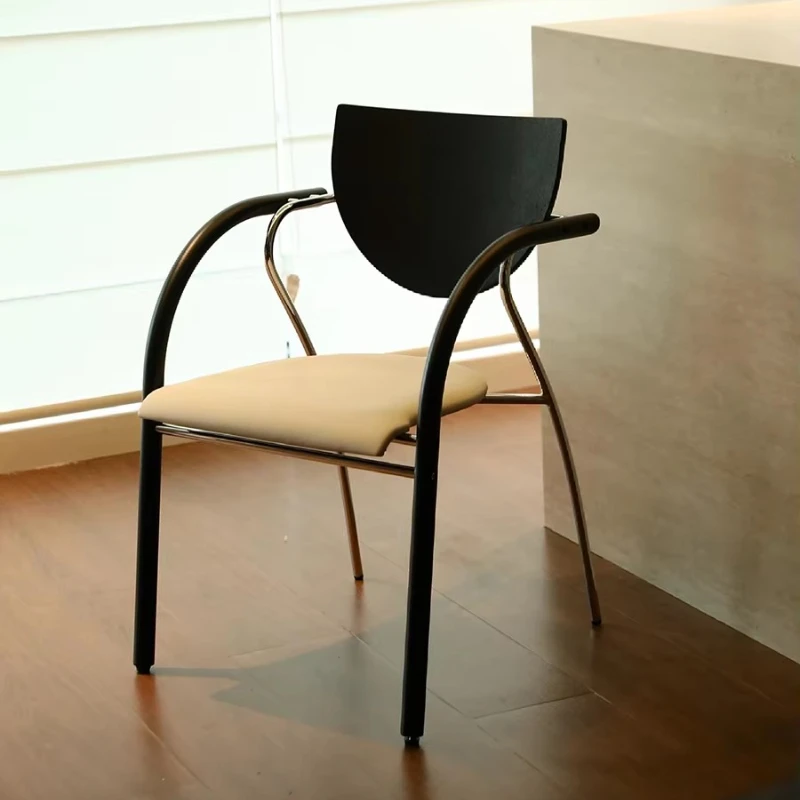 Vintage Armrest Dining Chair, Designer Accent Lounge Stool, Minimalist Retro Backrest Seat, Living Room Bench for Dining
Vintage Armrest Dining Chair, Designer Accent Lounge Stool, Minimalist Retro Backrest Seat, Living Room Bench for Dining