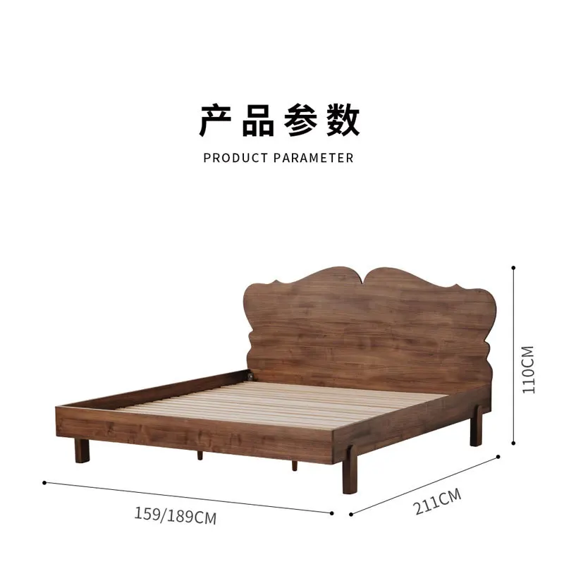 North American all solid wood butterfly Nordic master bedroom wedding bed double
North American all solid wood butterfly Nordic master bedroom wedding bed double
