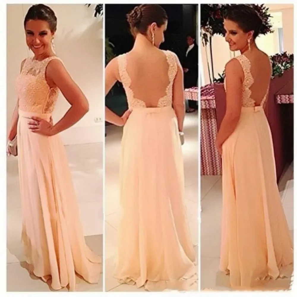 2024 New Prom Dress O-Neck Backless Lace Print Chiffon Wedding Party Dress A-Line Long Bridesmaid Dress Evening Dress Vestidos
2024 New Prom Dress O-Neck Backless Lace Print Chiffon Wedding Party Dress A-Line Long Bridesmaid Dress Evening Dress Vestidos