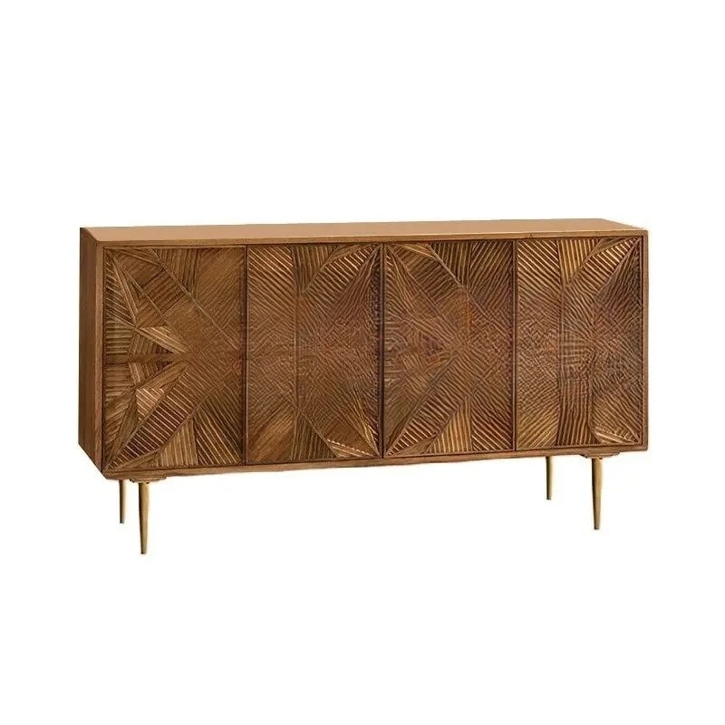 American retro solid wood dining side cabinet, modern minimalist art porch cabinet, creative carved decorative cabinet
American retro solid wood dining side cabinet, modern minimalist art porch cabinet, creative carved decorative cabinet