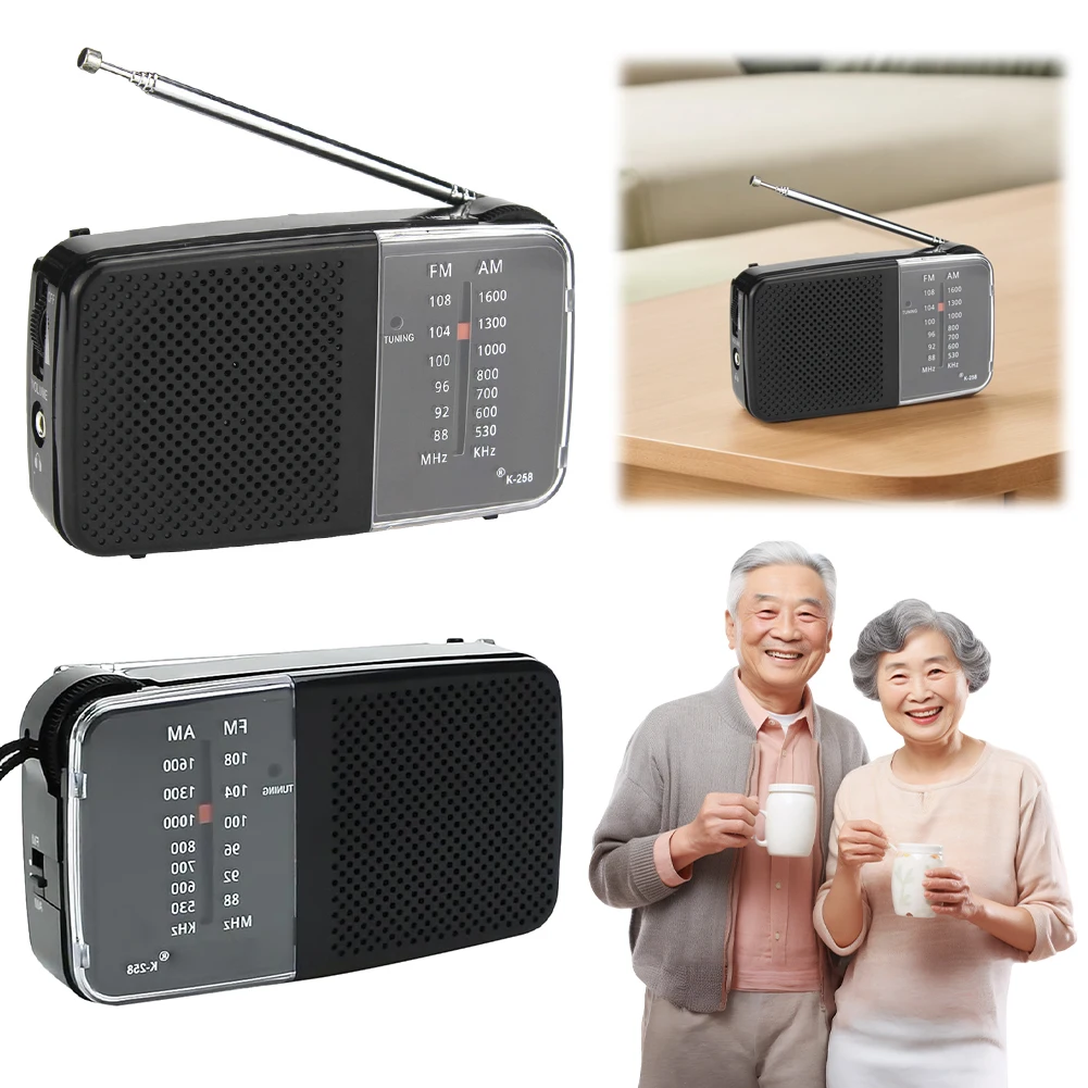 AM/FM Radio with Speaker Mini Transistor Radio with Strap Battery Powered Radio Telescopic Antenna for Running Cycling 
AM/FM Radio with Speaker Mini Transistor Radio with Strap Battery Powered Radio Telescopic Antenna for Running Cycling