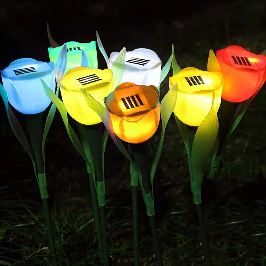 Solar Garden Stake Night Lights Artifitical Solar Forever Tulip Flowers Lamp Waterproof Landscape Lighting for Christmas Yard L
Solar Garden Stake Night Lights Artifitical Solar Forever Tulip Flowers Lamp Waterproof Landscape Lighting for Christmas Yard L