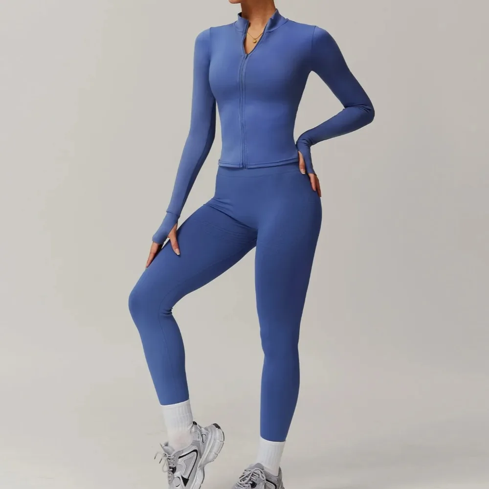 Yoga Suit 2PCS Sports Set Women Women Tracksuit Running Workout Zipper Long Sleeve Tops Short Leggings Gym Sets Yoga Clothing
Yoga Suit 2PCS Sports Set Women Women Tracksuit Running Workout Zipper Long Sleeve Tops Short Leggings Gym Sets Yoga Clothing