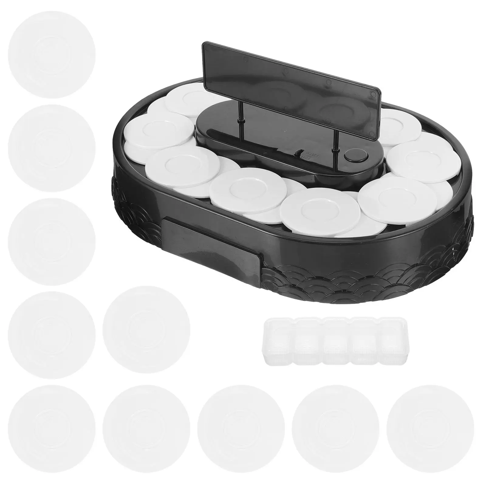 Rotating Cake Display Stand Dessert Sushi Large Capacity Plastic Suitable Banquets Restaurants Kitchens
Rotating Cake Display Stand Dessert Sushi Large Capacity Plastic Suitable Banquets Restaurants Kitchens
