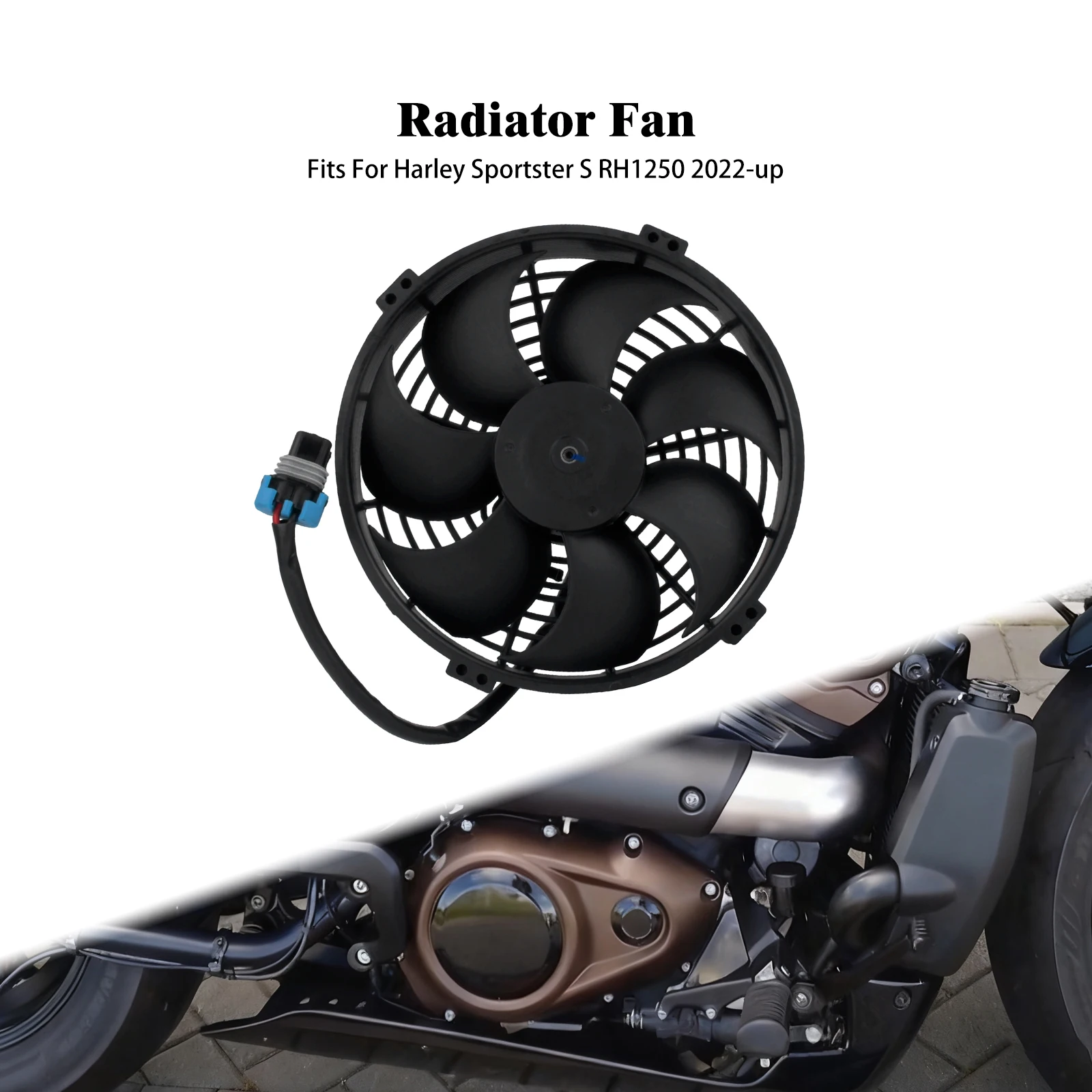Motorcycle Radiator Cooling Fan CoolFlow 12V Plastic Black For Harley Sportster S RH1250 2022-Later Engine Cooler Fan Assembly
Motorcycle Radiator Cooling Fan CoolFlow 12V Plastic Black For Harley Sportster S RH1250 2022-Later Engine Cooler Fan Assembly