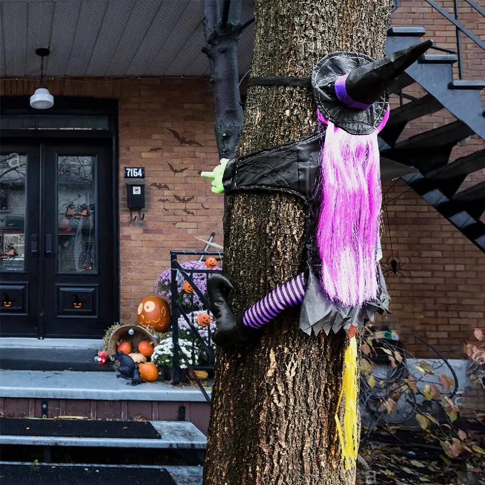 Halloween Decoration Climbing Tree Witch LED Lights Light Witch Crash Into Tree Witch Party Hanging Decorations Layout Props
Halloween Decoration Climbing Tree Witch LED Lights Light Witch Crash Into Tree Witch Party Hanging Decorations Layout Props