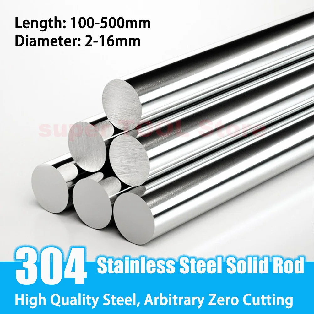 304 Stainless Steel Solid Round Bar Ground Shaft Rod Straight Round Bar Diameter 2-16mm Length 10-50cm Custom Cutting Available
304 Stainless Steel Solid Round Bar Ground Shaft Rod Straight Round Bar Diameter 2-16mm Length 10-50cm Custom Cutting Available