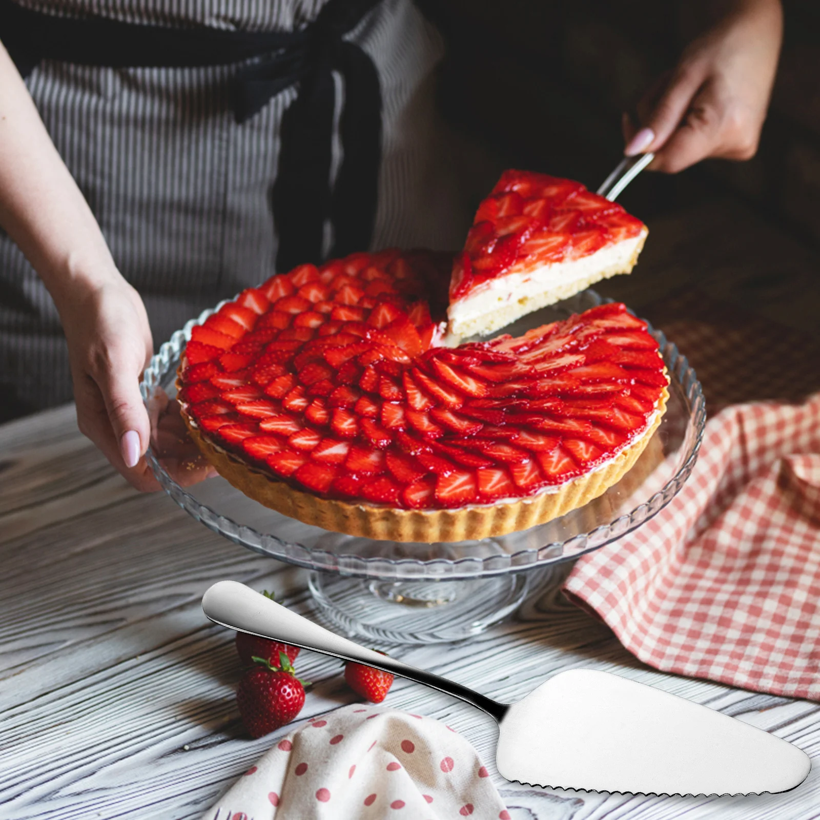 2Pcs Cake Shovel with Serrated Edge Easy Clean Smooth Surface Cake Server for Wedding Tableware Wedding Party Supply
2Pcs Cake Shovel with Serrated Edge Easy Clean Smooth Surface Cake Server for Wedding Tableware Wedding Party Supply