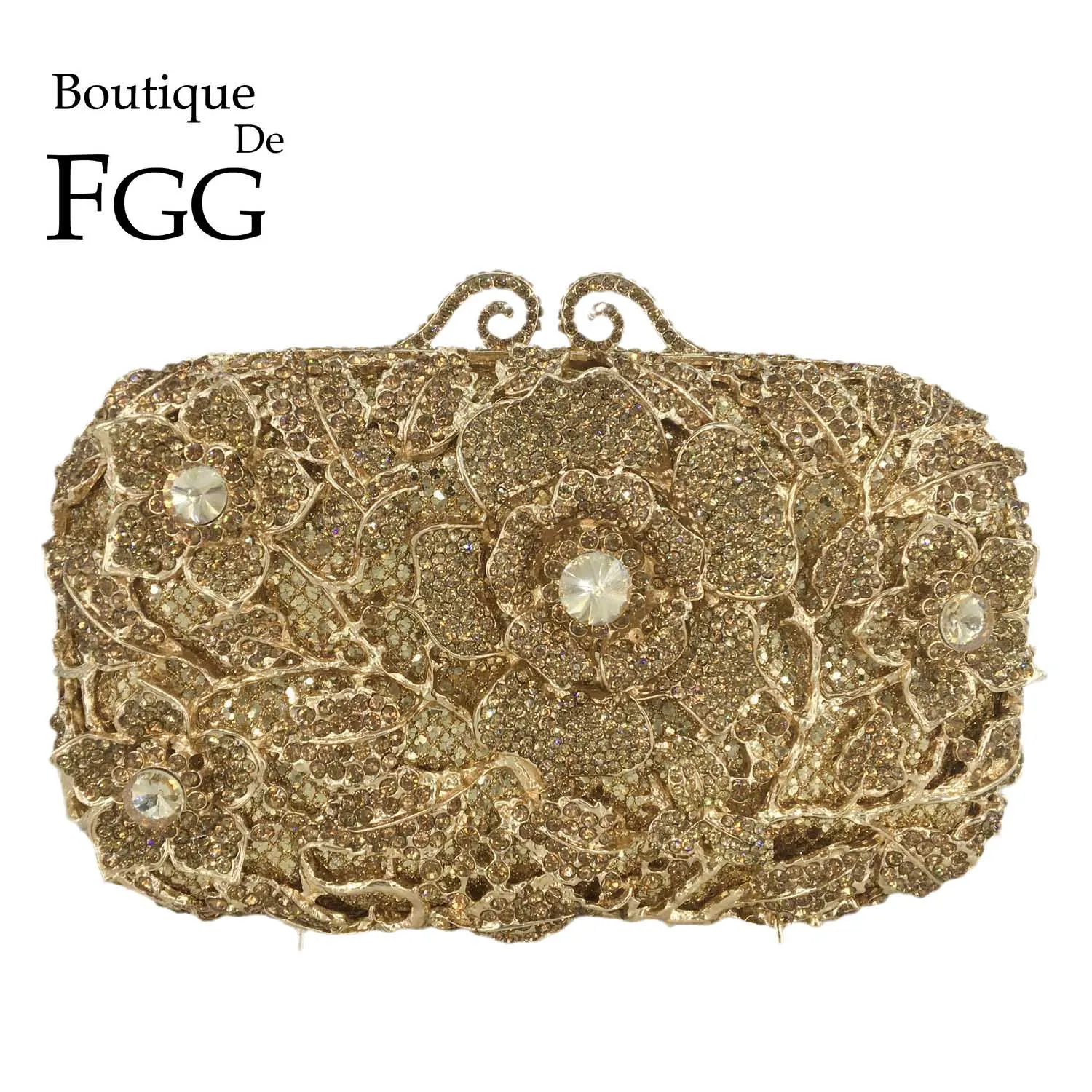 Boutique De FGG Elegant Flower Clutch Women Crystal Evening Bags Bridal Wedding Floral Handbags Rhinestone Minaudiere Purse
Boutique De FGG Elegant Flower Clutch Women Crystal Evening Bags Bridal Wedding Floral Handbags Rhinestone Minaudiere Purse