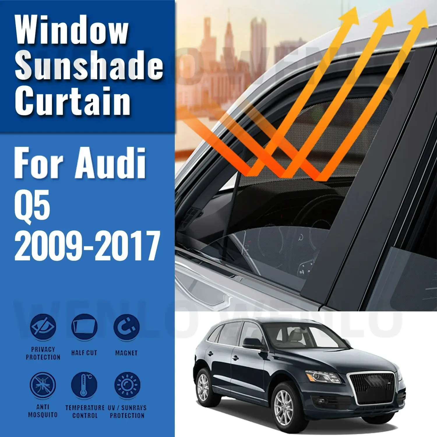 For Audi Q5 8R 2009-2017 Car Sunshade Visor Front Windshield Frame Curtain Rear Baby Side Window Sun Shade Shield
For Audi Q5 8R 2009-2017 Car Sunshade Visor Front Windshield Frame Curtain Rear Baby Side Window Sun Shade Shield
