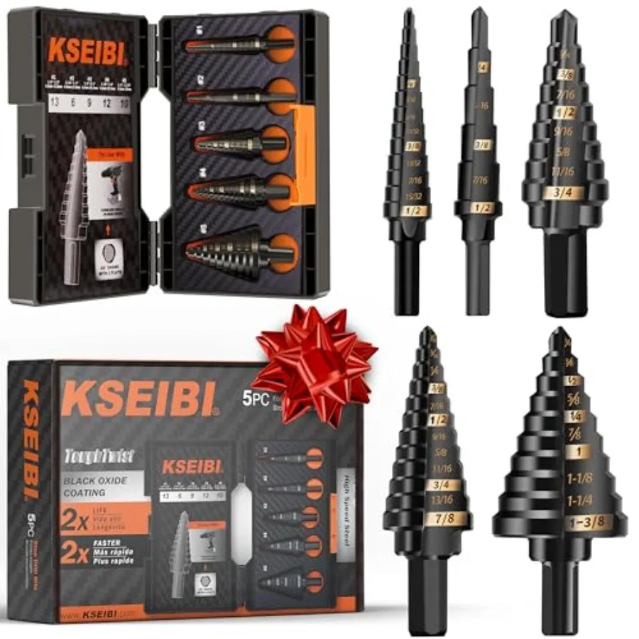 598240 Industrial Grade Unibit 5-Pieces Step Drill Bits Set 3-Flat Shank High-Speed Steel Metal Drill Bits Kit Black Oxide M2 f
598240 Industrial Grade Unibit 5-Pieces Step Drill Bits Set 3-Flat Shank High-Speed Steel Metal Drill Bits Kit Black Oxide M2 f