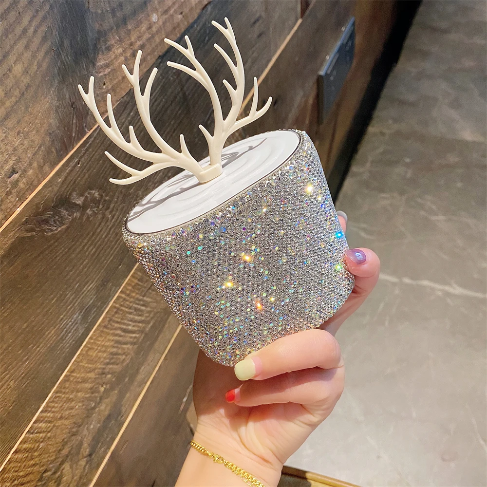 Rhinestones Cotton Swab Toothpick Sundries Sorting Box Storage Organizer with Cotton Pads Candy Antler Earrings Display Case
Rhinestones Cotton Swab Toothpick Sundries Sorting Box Storage Organizer with Cotton Pads Candy Antler Earrings Display Case