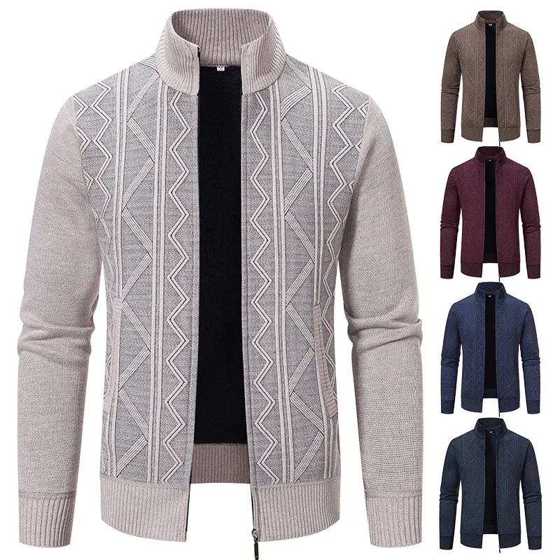 2025 Men's Casual High Collar Long Sleeve Knitted Top with Velvet Warmth for Autumn and Winter Fashion Multi Functional Jacket
2025 Men's Casual High Collar Long Sleeve Knitted Top with Velvet Warmth for Autumn and Winter Fashion Multi Functional Jacket