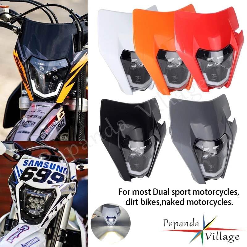Off Road Motorcycle Gray LED Headlight Plastic Headlamp Head Light For 690 SMC FC FE TC TX FX 300 350 450 500 EXC EXCF 250 XC-W
Off Road Motorcycle Gray LED Headlight Plastic Headlamp Head Light For 690 SMC FC FE TC TX FX 300 350 450 500 EXC EXCF 250 XC-W