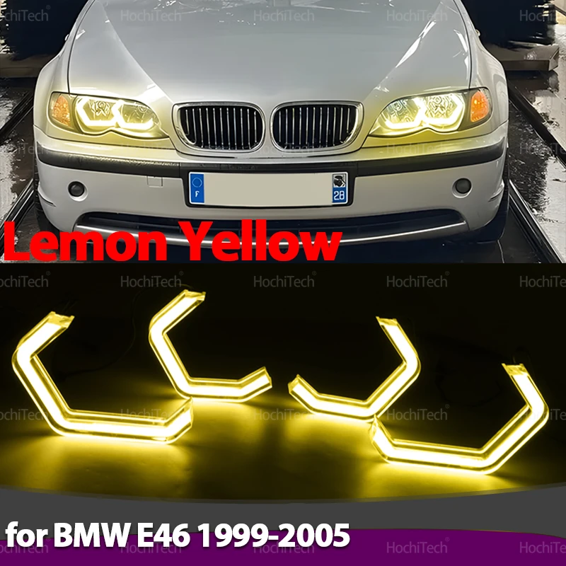 Для BMW E46 Sedan Touring Wagon 1999-2005 автомобильные аксессуары ультра яркий стиль M4 дневный ангельский глаз лимонно-желтый свет комплект DRL
Для BMW E46 Sedan Touring Wagon 1999-2005 автомобильные аксессуары ультра яркий стиль M4 дневный ангельский глаз лимонно-желтый свет комплект DRL