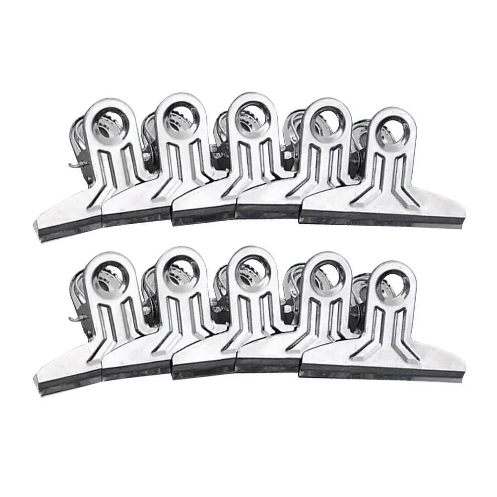 10 Pcs Steel Clips Stainless Steel Bag Clips Airtight Sealer Food Storage Bag Chips Snack Bread Coffee Office Supplies
10 Pcs Steel Clips Stainless Steel Bag Clips Airtight Sealer Food Storage Bag Chips Snack Bread Coffee Office Supplies