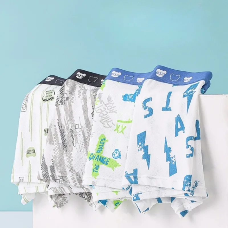 4PCS Boy Summer Mesh Breathable Panties Kid Letter Sporty Knickers Soft Comfort Antibacterial Underwear 3+y Young Child Clothing
4PCS Boy Summer Mesh Breathable Panties Kid Letter Sporty Knickers Soft Comfort Antibacterial Underwear 3+y Young Child Clothing