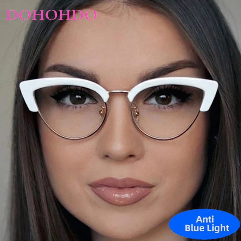 Vintage Trendy Brand Designer Metal Cat Eye Anti Blue Light Glasses Fashion Luxury Eyeglasses Men Women Computer Glasses Unisex
Vintage Trendy Brand Designer Metal Cat Eye Anti Blue Light Glasses Fashion Luxury Eyeglasses Men Women Computer Glasses Unisex