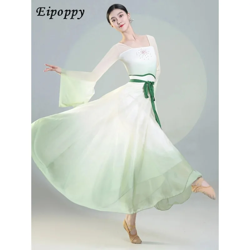 Платье для классических танцев, платье из градиентной пряжи, комплект платьев для выступлений 
Платье для классических танцев, платье из градиентной пряжи, комплект платьев для выступлений