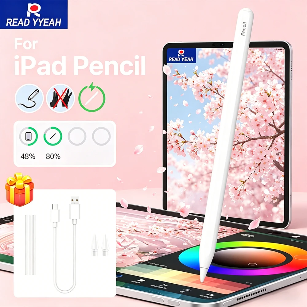 2026 New 2nd Gen iPad Pencil Palm Rejection Magnetic Charging USB-C Fast Charging Stylus for iPad Air 4/5 Mini 6 Pro 11/12.9
2026 New 2nd Gen iPad Pencil Palm Rejection Magnetic Charging USB-C Fast Charging Stylus for iPad Air 4/5 Mini 6 Pro 11/12.9
