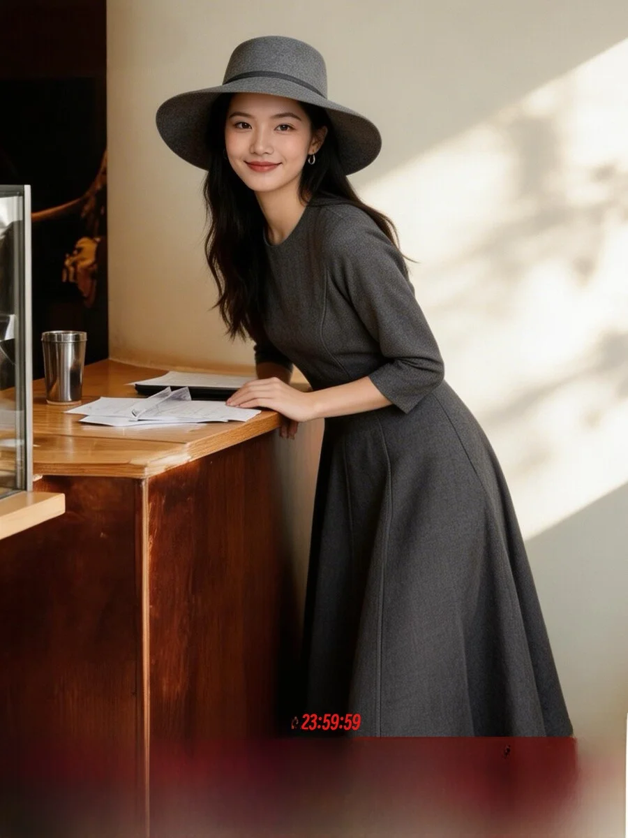 Elegant Hepburn Style A-Line Dress Grey Waltz Spring Summer New Waist-Cinching Work Interview Dress French Style Splice
Elegant Hepburn Style A-Line Dress Grey Waltz Spring Summer New Waist-Cinching Work Interview Dress French Style Splice