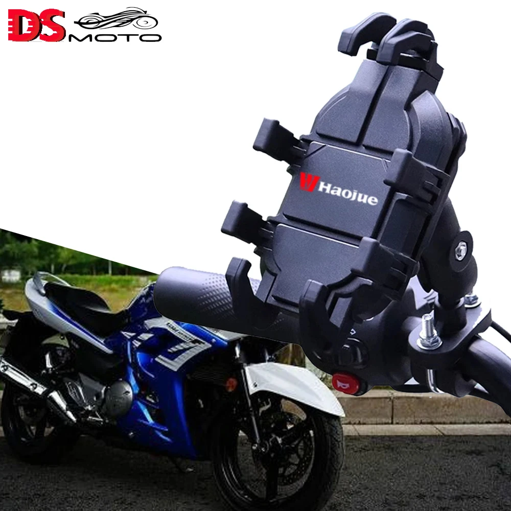 New Phone Holder W/ Shock Absorber Handlebar Rearview Mirror Mount GPS Clip For Haojue TR300 UHR150 AFR125 UFD125 UCR125 VX125
New Phone Holder W/ Shock Absorber Handlebar Rearview Mirror Mount GPS Clip For Haojue TR300 UHR150 AFR125 UFD125 UCR125 VX125