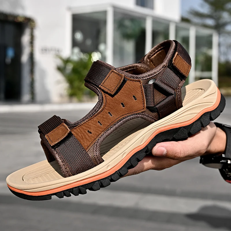 Summer Men Sandals Genuine Leather Mens Casual Shoes Outdoor Men Leather Sandals for Men Beach Shoes Roman mens Shoes
Summer Men Sandals Genuine Leather Mens Casual Shoes Outdoor Men Leather Sandals for Men Beach Shoes Roman mens Shoes