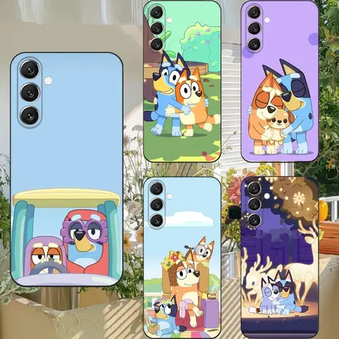 Cartoon B-Bingo-o DOG Phone Case For Samsung S25,S24,S21,S22,S23,S30,Ultra,S20,Plus,Fe,Lite,Note,10,9,5G Black Cover