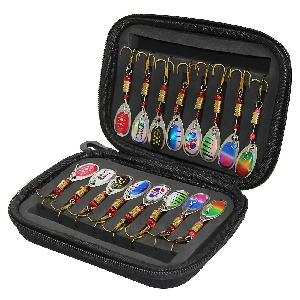 16pcs Metal Spinner Bait Fishing Lure Artificial SpinnerBait For Pike Bass Trout Fishing With Fishing Bag
16pcs Metal Spinner Bait Fishing Lure Artificial SpinnerBait For Pike Bass Trout Fishing With Fishing Bag