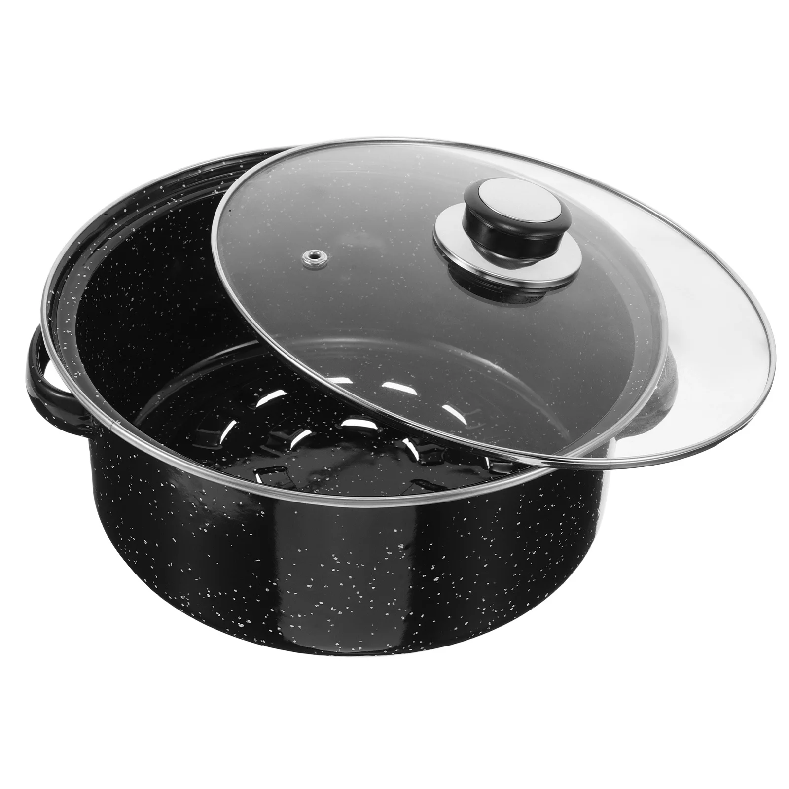 24Cm Black Enamel Coated Grill Pan Dual Handles Non-Stick Oven Pot For Potatoes Meat Vegetable Cooking Baking Bbq Tools Cast
24Cm Black Enamel Coated Grill Pan Dual Handles Non-Stick Oven Pot For Potatoes Meat Vegetable Cooking Baking Bbq Tools Cast