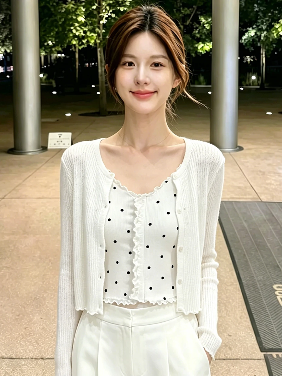 Ice Silk Knitted Two-Piece Set Women's Cover-Up Cardigan with Strap Vest Summer Shawl Outerwear Commute Style Polyester Fiber
Ice Silk Knitted Two-Piece Set Women's Cover-Up Cardigan with Strap Vest Summer Shawl Outerwear Commute Style Polyester Fiber