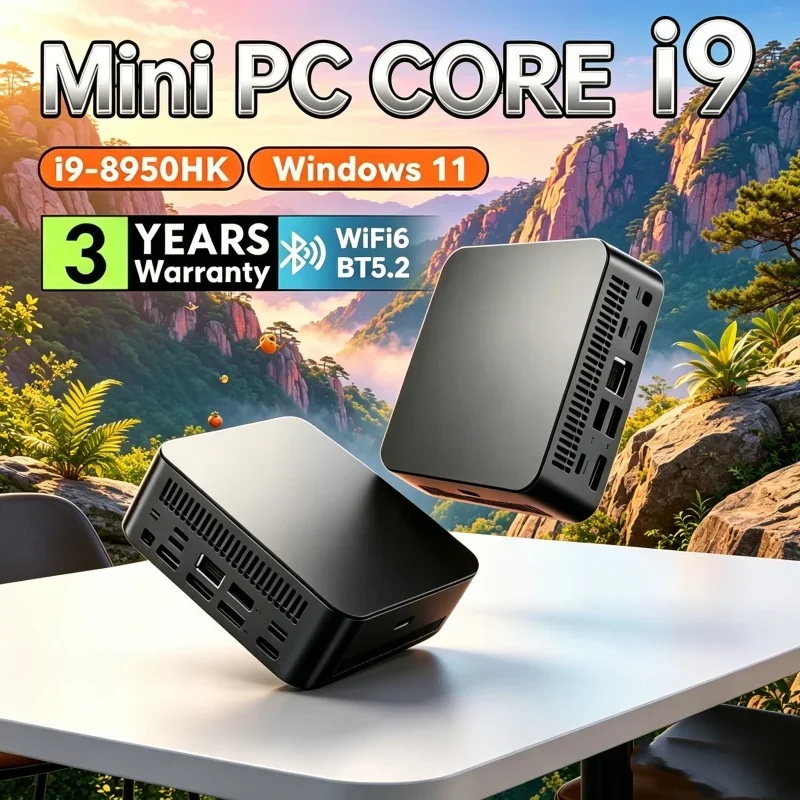 2026 Aureate Transportable MINI PC Windows 11 Pro Core I9 8950HK RAM 1TB SSD WIFI 6 BT5.2 4K HD Coruscant Multimedia Gaming
2026 Aureate Transportable MINI PC Windows 11 Pro Core I9 8950HK RAM 1TB SSD WIFI 6 BT5.2 4K HD Coruscant Multimedia Gaming