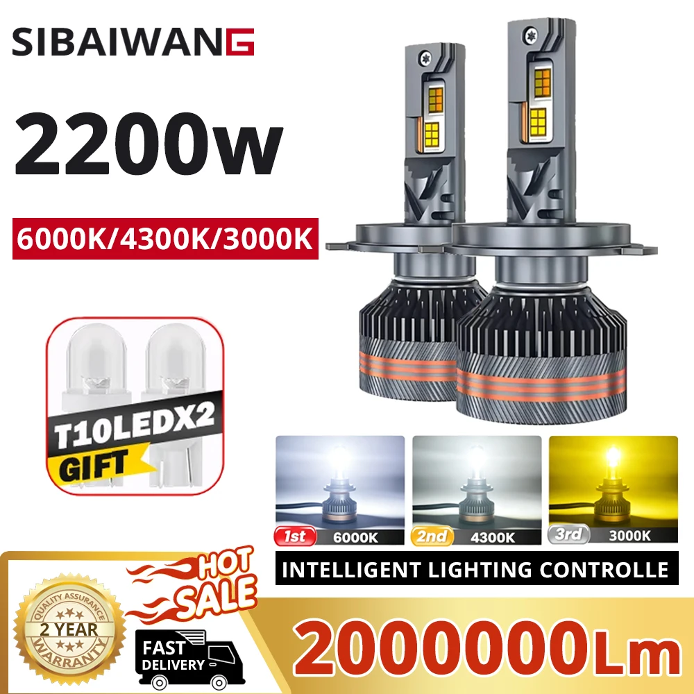 2pc H7 LED Headlights with H11 9005 HB3 9006 HB4 9012 H4 H8 Three Color Remote Control for Car Headlights Lights 12V Auto Lamp
2pc H7 LED Headlights with H11 9005 HB3 9006 HB4 9012 H4 H8 Three Color Remote Control for Car Headlights Lights 12V Auto Lamp