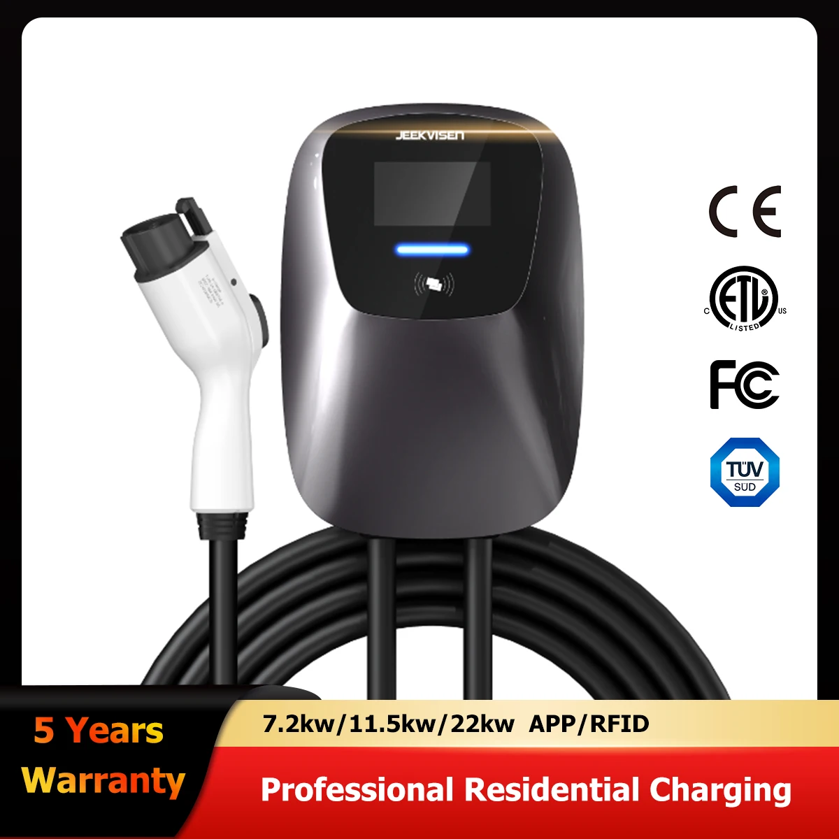 EV зарядное устройство типа 2 EVSE Wallbox 32A 7.6KW 11KW 22KW 3-фазная EV зарядная станция
EV зарядное устройство типа 2 EVSE Wallbox 32A 7.6KW 11KW 22KW 3-фазная EV зарядная станция