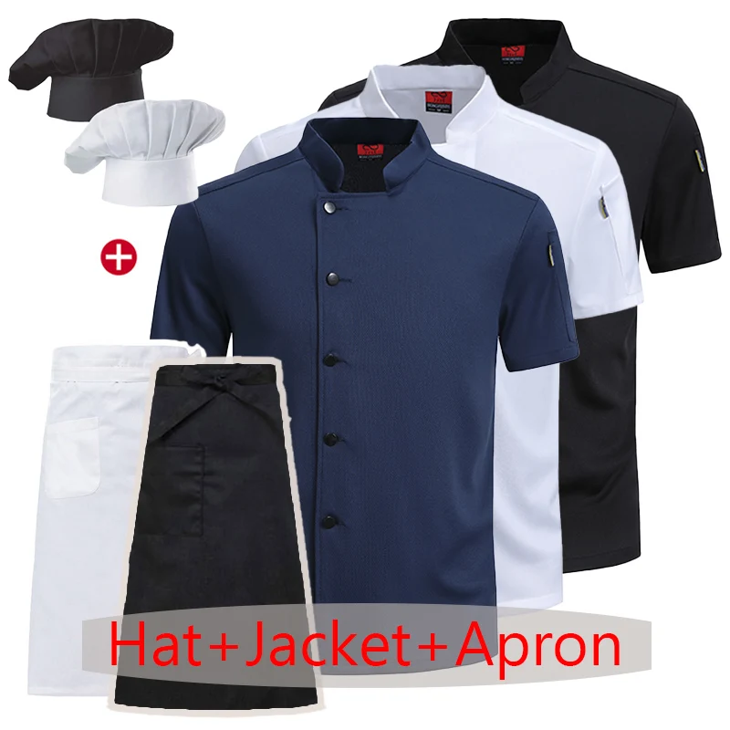 Летняя одежда для приготовления пищи, 3 комплекта 360 ° Дышащая черная, белая, синяя ресторанная кухонная рабочая форма, рубашка для пекарни, фартук, кепка
Летняя одежда для приготовления пищи, 3 комплекта 360 ° Дышащая черная, белая, синяя ресторанная кухонная рабочая форма, рубашка для пекарни, фартук, кепка