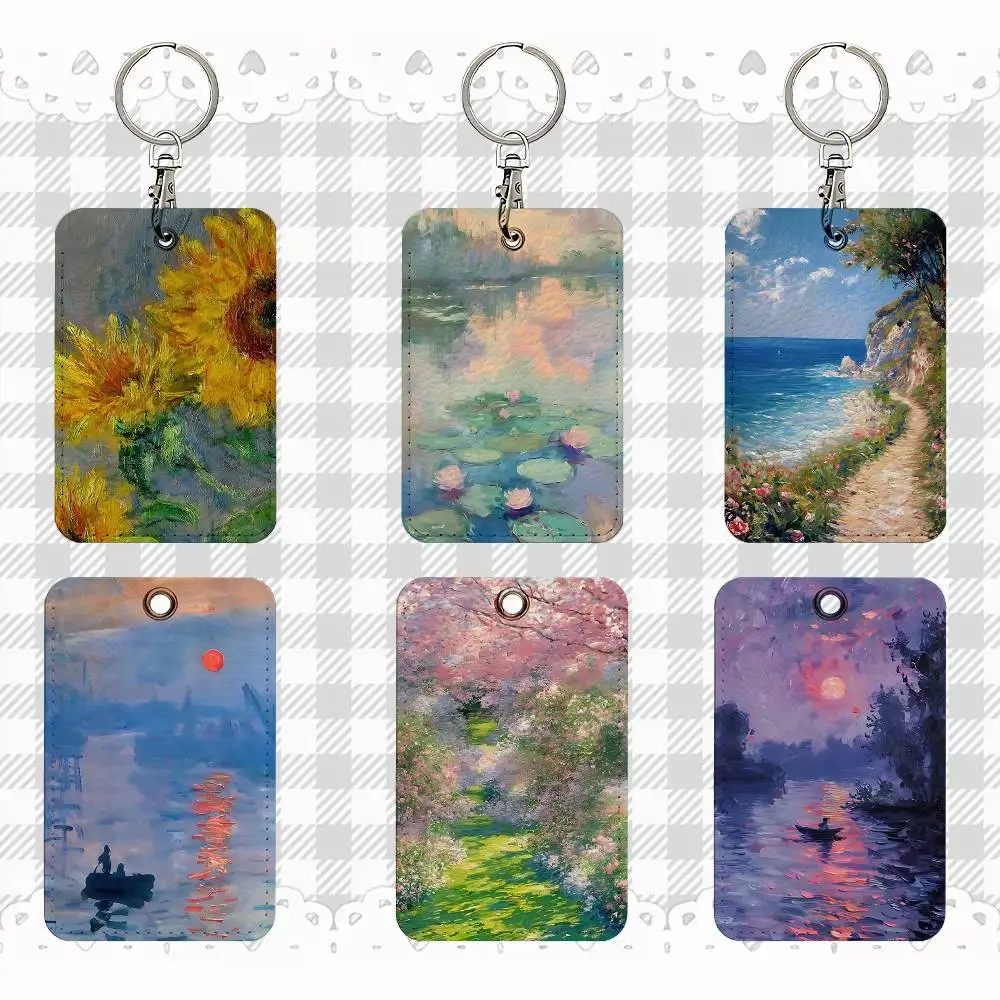 Claude Monet Oil Painting Rectangle ID Card Case Keychain Access Card Bag Key Tag Ring Leather Card Holder Key Ring Access
Claude Monet Oil Painting Rectangle ID Card Case Keychain Access Card Bag Key Tag Ring Leather Card Holder Key Ring Access