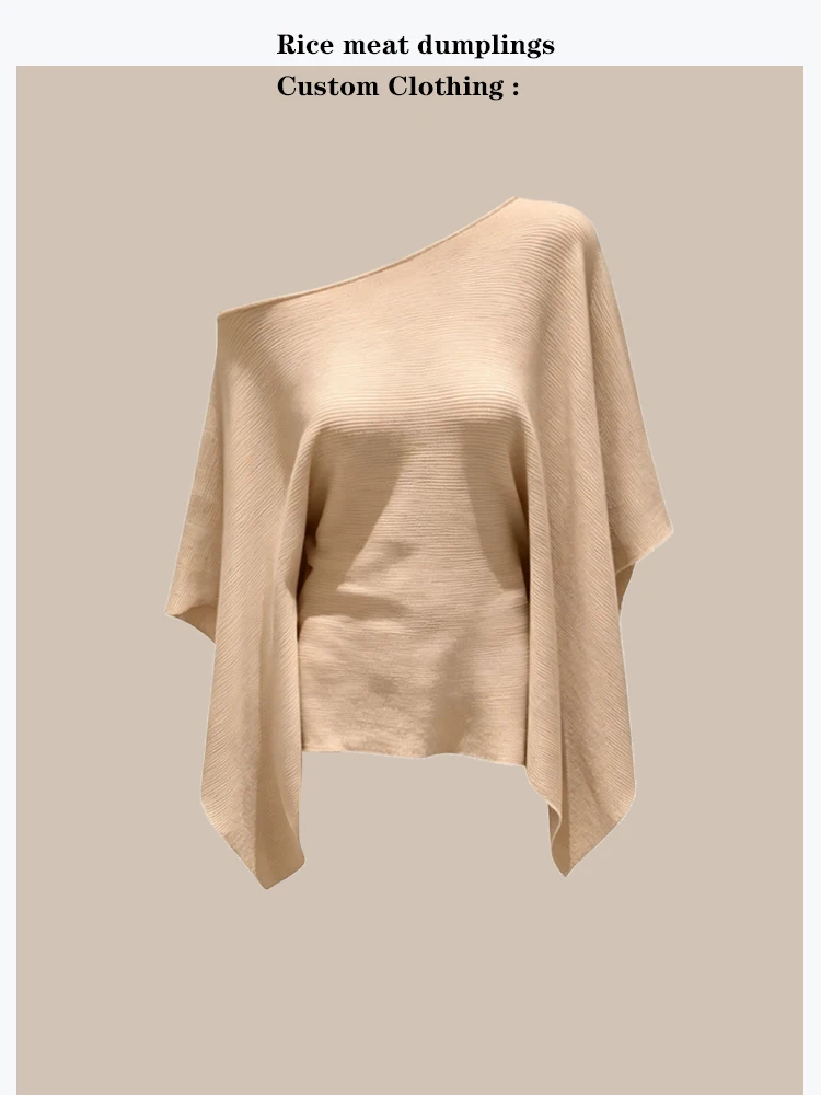 Elegant Khaki Knitted Sweater Women's Simple Versatile Slimming Shoulder Casual Summer Top Soft Knit Loose Fit Regular Length
Elegant Khaki Knitted Sweater Women's Simple Versatile Slimming Shoulder Casual Summer Top Soft Knit Loose Fit Regular Length