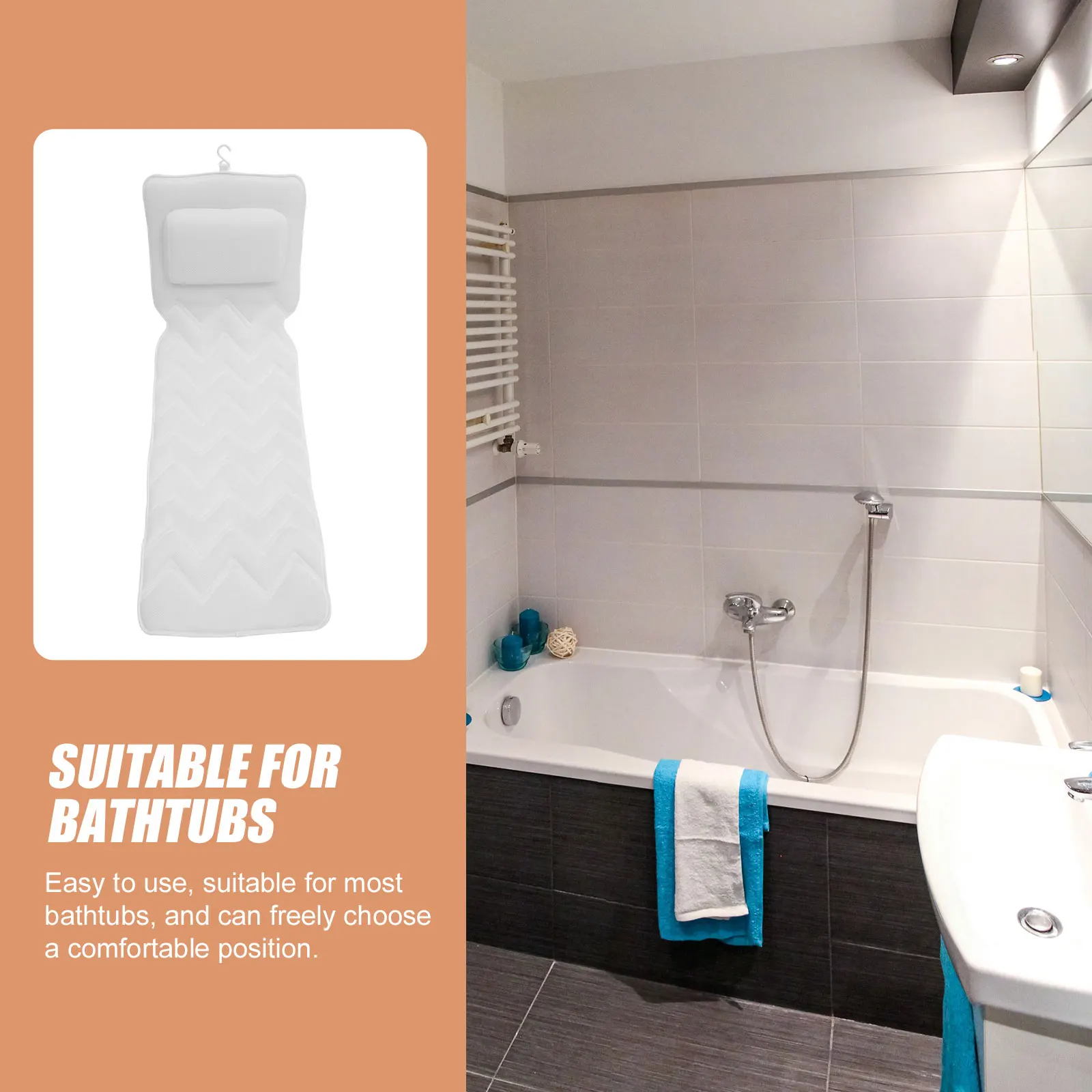 Bathtub Mat Cushion for Bathroom Pillow Neck Pillows Cushions Spa Rests Non-slip
Bathtub Mat Cushion for Bathroom Pillow Neck Pillows Cushions Spa Rests Non-slip