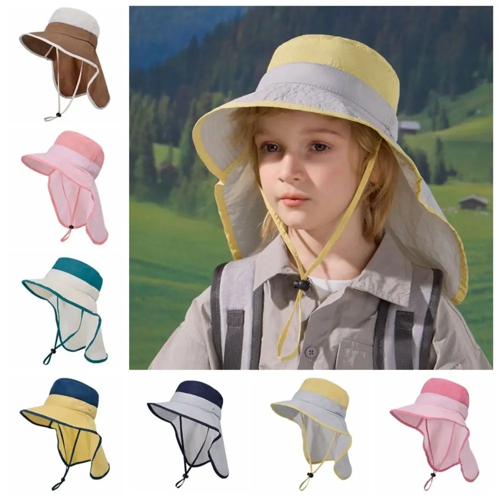 Solid color Children Shawl Sun Hat UV Protection Sun Protection Kids Beach Cap Fisherman Hat Neck Ear Cover Sunscreen Bucket Hat
Solid color Children Shawl Sun Hat UV Protection Sun Protection Kids Beach Cap Fisherman Hat Neck Ear Cover Sunscreen Bucket Hat
