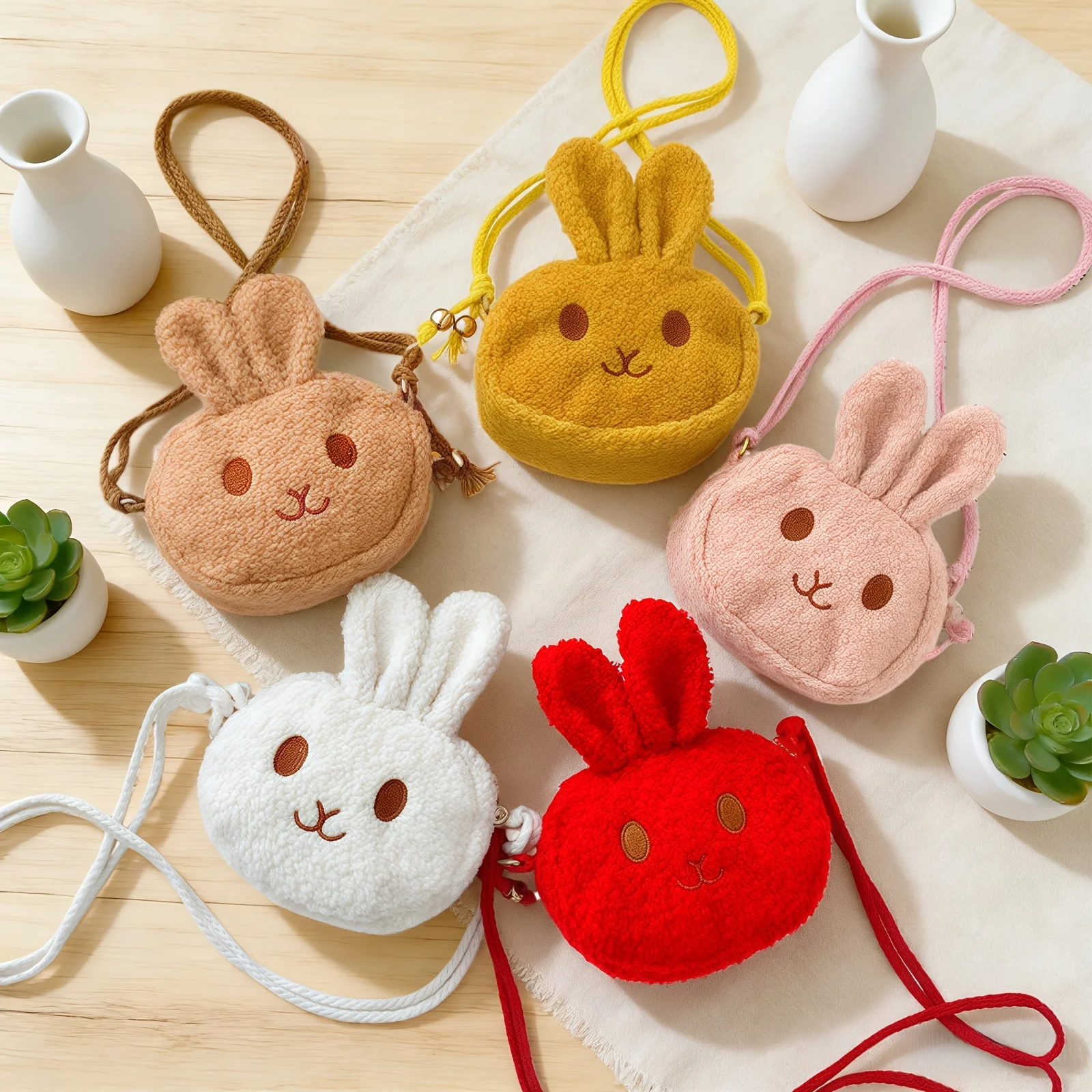 Five Adorable Rabbit-style Handbags, Plush Rabbit Coin Purses, Crossbody Bags with Shoulder Straps, Suitable for Storing Headphones, Coins, Various Daily Necessities, and Candy. Perfect as Party Gifts or Easter Presents
Five Adorable Rabbit-style Handbags, Plush Rabbit Coin Purses, Crossbody Bags with Shoulder Straps, Suitable for Storing Headphones, Coins, Various Daily Necessities, and Candy. Perfect as Party Gifts or Easter Presents