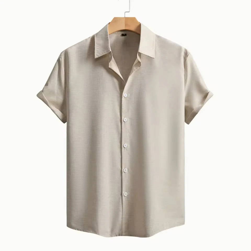 2025 Summer New Fashion Men's Solid Color Simple Single-breasted Short Sleeve Turn-down Collar Shirts Casual Trendy Shirts Male
2025 Summer New Fashion Men's Solid Color Simple Single-breasted Short Sleeve Turn-down Collar Shirts Casual Trendy Shirts Male
