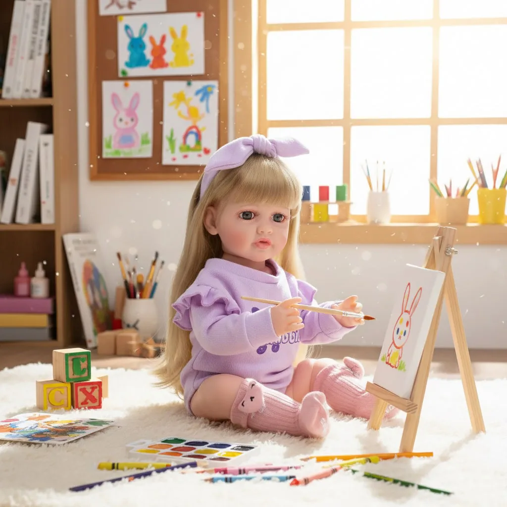 Cloveray 22 inch Full Body Vinyl Realistic Reborn Baby Doll Super Cute Vinyl Doll High Quality Original Toy Kid Xmas Gift
Cloveray 22 inch Full Body Vinyl Realistic Reborn Baby Doll Super Cute Vinyl Doll High Quality Original Toy Kid Xmas Gift