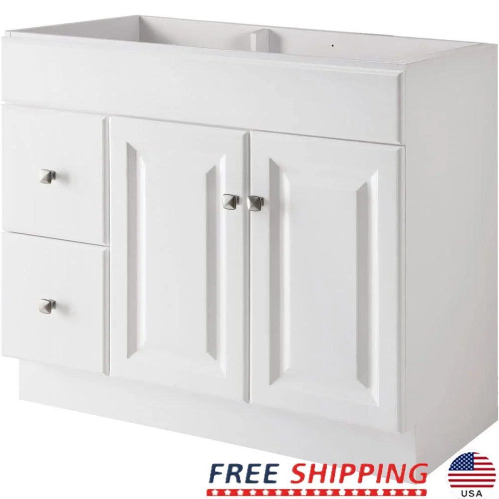 Готовый к сборке туалетный столик из массива дерева для ванной комнаты, 36 дюймов, влагостойкий, идеальные туалетные принадлежности, полностью собранная, упрощенная установка 
Готовый к сборке туалетный столик из массива дерева для ванной комнаты, 36 дюймов, влагостойкий, идеальные туалетные принадлежности, полностью собранная, упрощенная установка