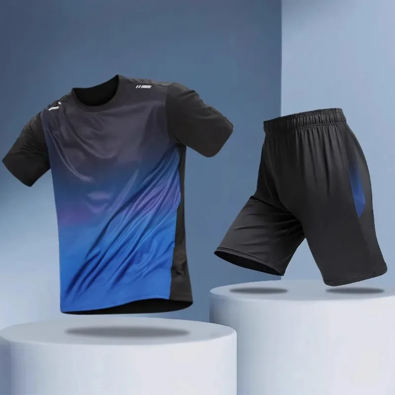 New Plus Size Summer Men's T-Shirt Shorts Set Men Badminton Quick Drying Fitness Training Sport Outdoor Casual Running Tracksuit
New Plus Size Summer Men's T-Shirt Shorts Set Men Badminton Quick Drying Fitness Training Sport Outdoor Casual Running Tracksuit
