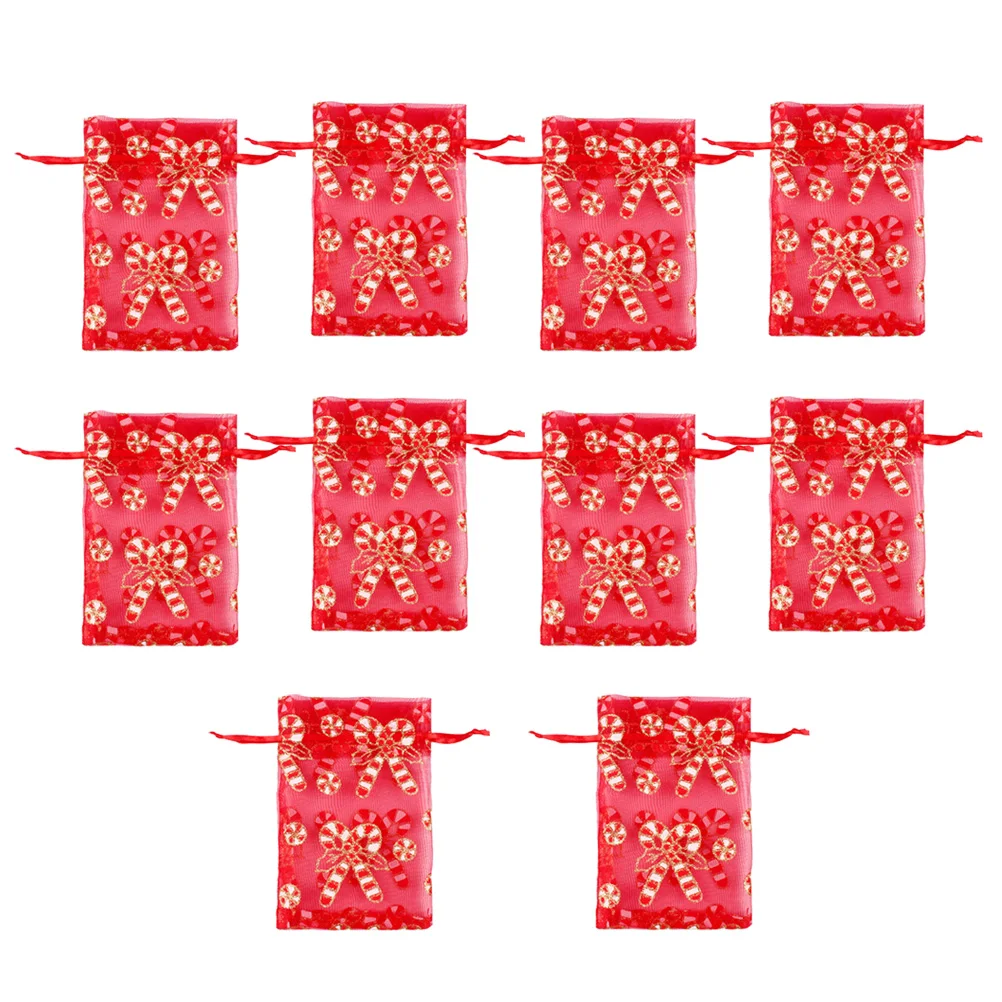 10 Pcs Christmas Cane Gift Drawstring Transparent Jewelry Party Favor for Presents Bronzing Gauze Bags Christmas Bags
10 Pcs Christmas Cane Gift Drawstring Transparent Jewelry Party Favor for Presents Bronzing Gauze Bags Christmas Bags
