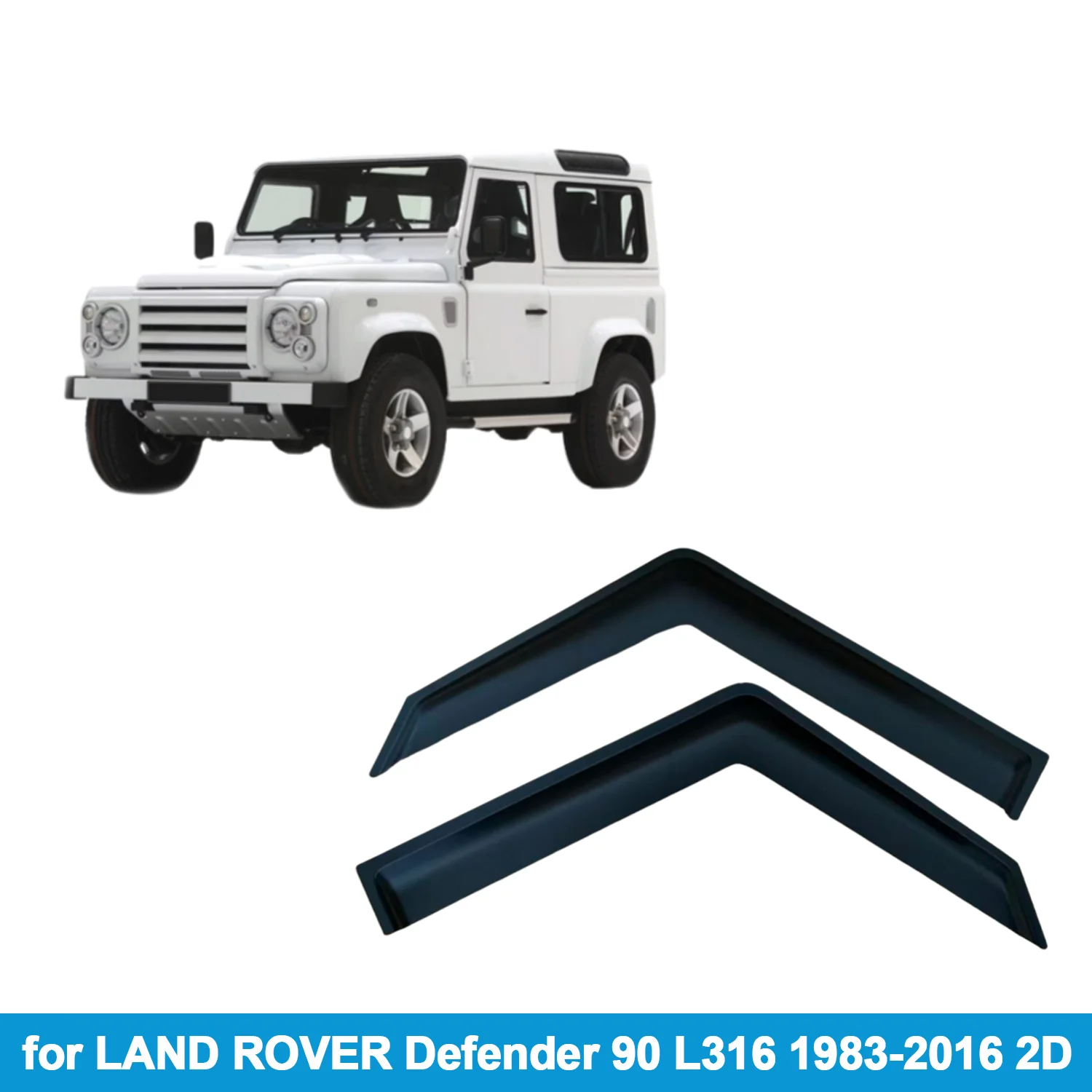 Window Visor for LAND ROVER Defender 90 L316 1983-2016 2Door Rain Guard Side Vent Deflector Weathershield Outside-Mount Tape On
Window Visor for LAND ROVER Defender 90 L316 1983-2016 2Door Rain Guard Side Vent Deflector Weathershield Outside-Mount Tape On