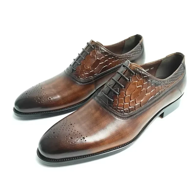 Men's Genuine Leather Oxford Dress Shoes Elegant Formal Wedding & Party Shoes for Men Comfortable Lace-Up Business Shoes
Men's Genuine Leather Oxford Dress Shoes Elegant Formal Wedding & Party Shoes for Men Comfortable Lace-Up Business Shoes
