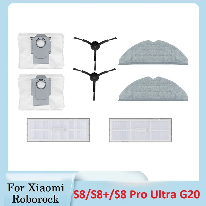Robot Washable HEPA Filter Side Brush Mop Cloth Dust Bag Replacement Vacuum Cleaner Parts For Xiaomi Roborock S8/S8 Pro Ultra
Robot Washable HEPA Filter Side Brush Mop Cloth Dust Bag Replacement Vacuum Cleaner Parts For Xiaomi Roborock S8/S8 Pro Ultra