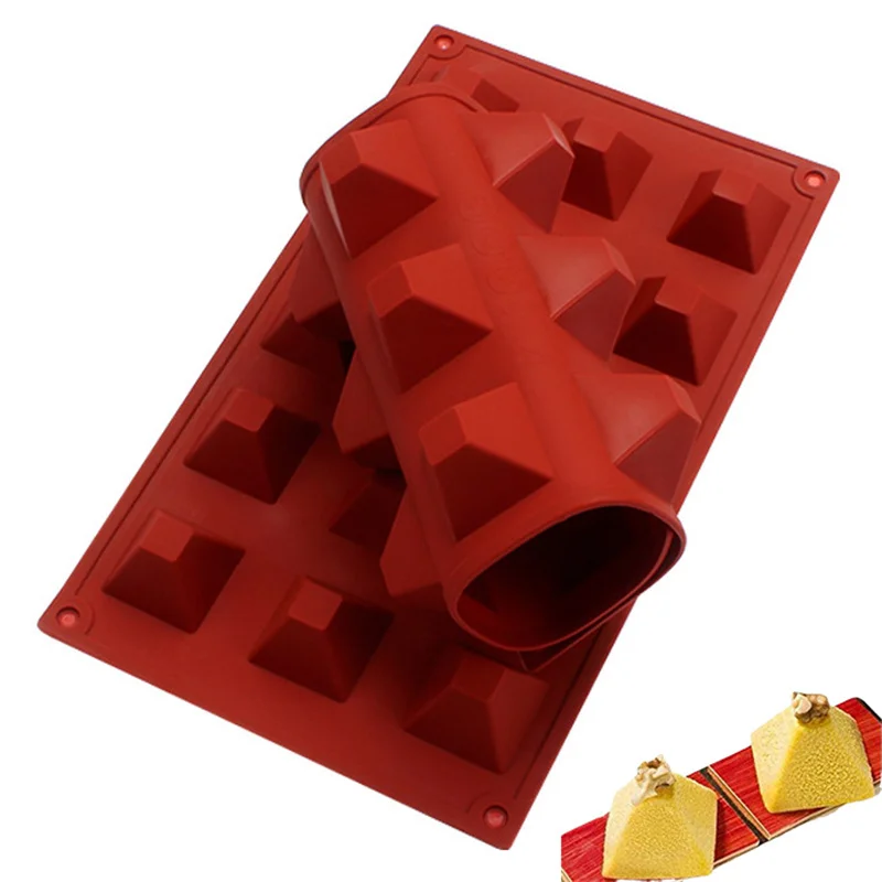 15 Cavity Pyramid Silicone Chocolate Mould Fondant Cake Jelly Pudding Ice Mold DIY Baking Tools
15 Cavity Pyramid Silicone Chocolate Mould Fondant Cake Jelly Pudding Ice Mold DIY Baking Tools